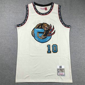 NBA 10 Bibby Memphis Grizzlies Maillot crème brodé